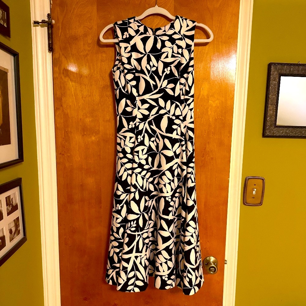 Calvin Klein black and white spring dress.